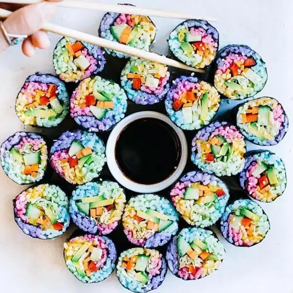 Rainbow sushi - is it art in food or just a gimmick?